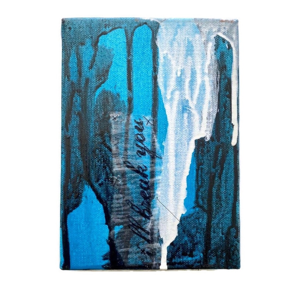 Modern Abstract Painting, Handmade One of a Kind Artwork 5"x7" Canvas Wall Decor